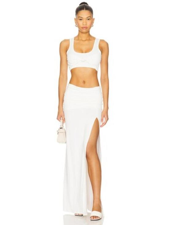 superdown Dresses & Skirts - superdown Leni Maxi Skirt Set in White medium white
